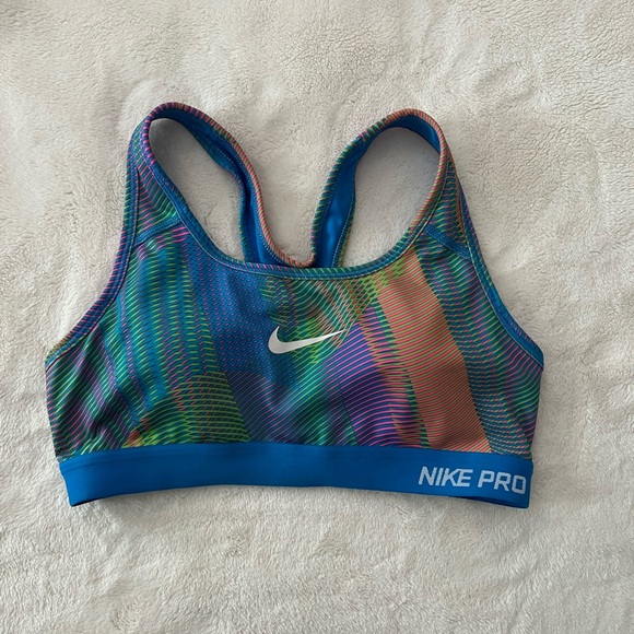 Nike Other - NIKE | Multicolored Pattern Racer Back Sport Bra